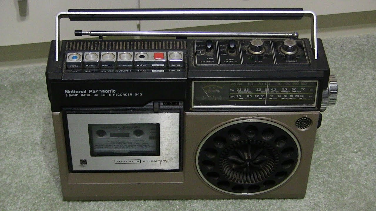 *SOLD* Unbox National Panasonic RQ-543ADS MW SW1 SW2 Radio Cassette Recorder world voltage 4D Cell
