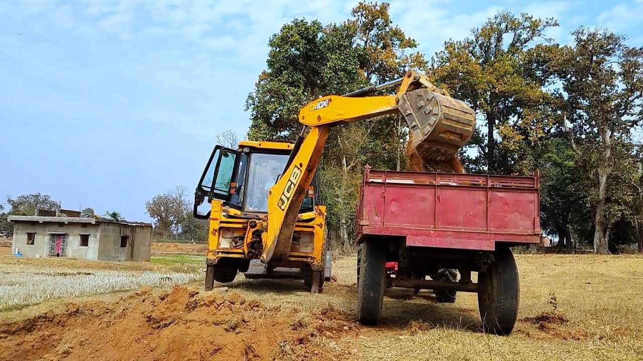 Real Construction Work | JCB Loading Tractor