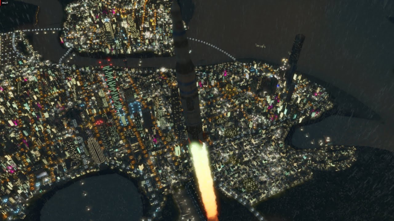 Cities Skylines - Launching Rocket - PC 2K HD