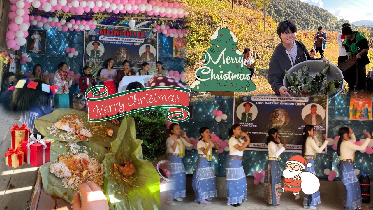 Simple Christmas Celebration In Our  Village 🎅🌲📍Lido || Arunachal Pradesh 