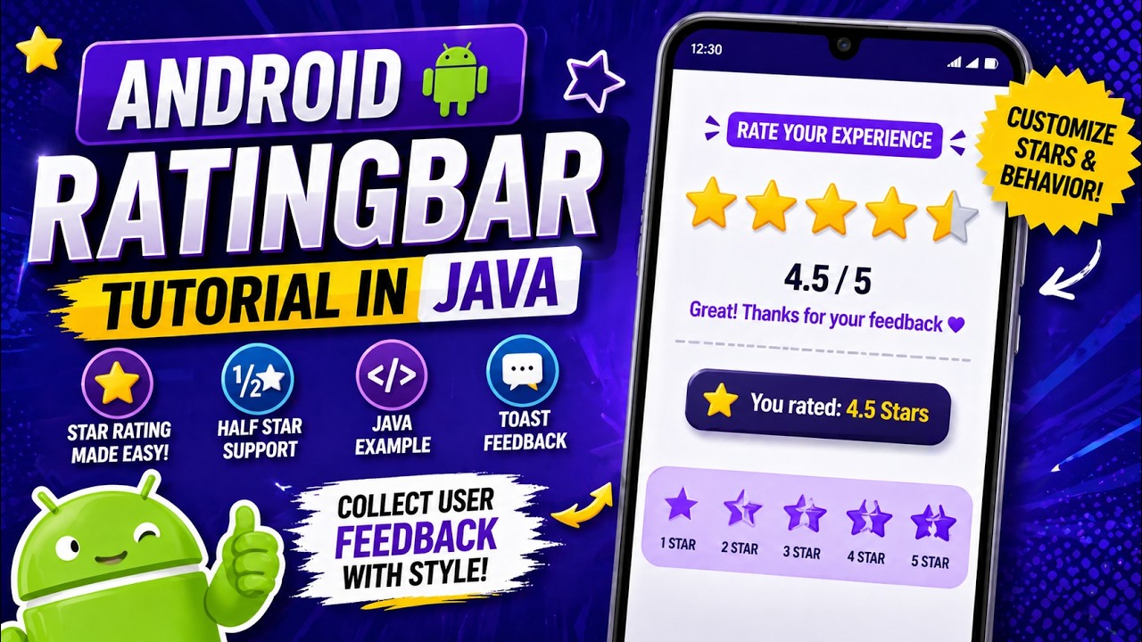ANDROID - RATING BAR TUTORIAL IN JAVA