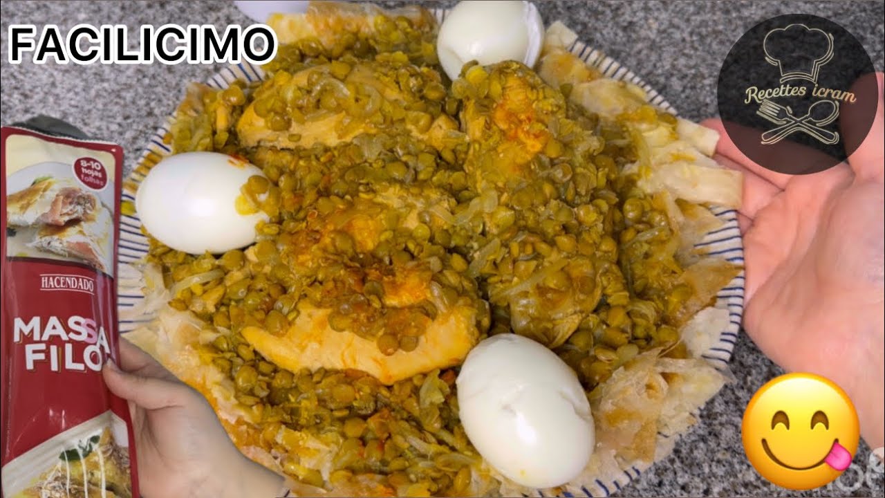 Rfissa Marroquí Con Masa Filo mas rápida, fácil de hacer y riquísimo 