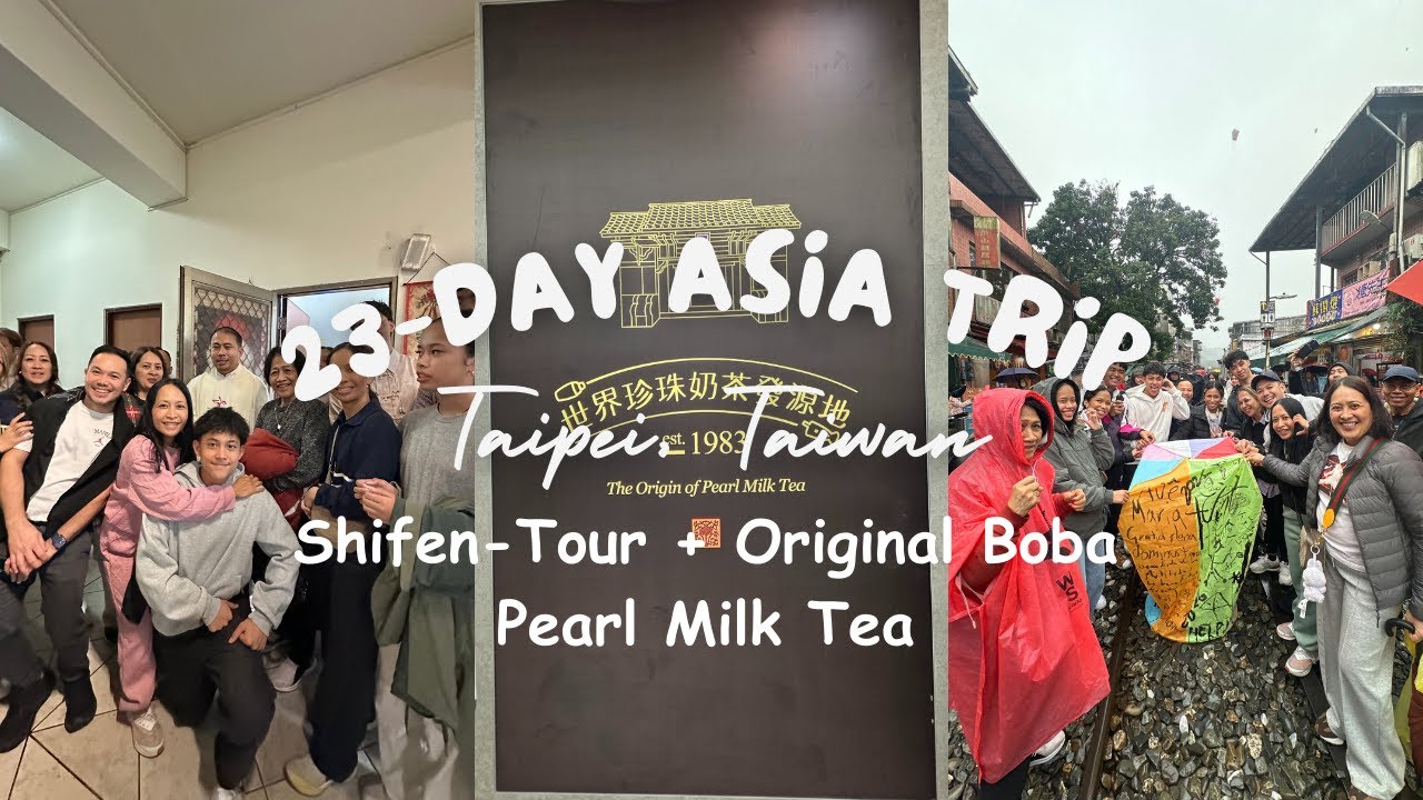 Shifen-Tour + Original Boba Pearl Milk Tea 🇹🇼🧋| Isiah'sVlogs