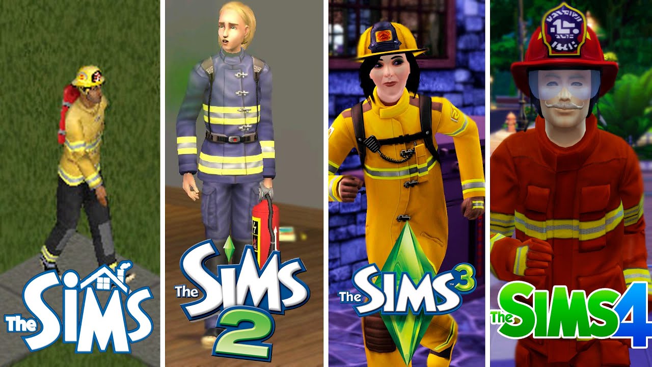 СРАВНЕНИЕ ПОЖАРНЫХ ИЗ ВСЕХ ЧАСТЕЙ ИГРЫ THE SIMS