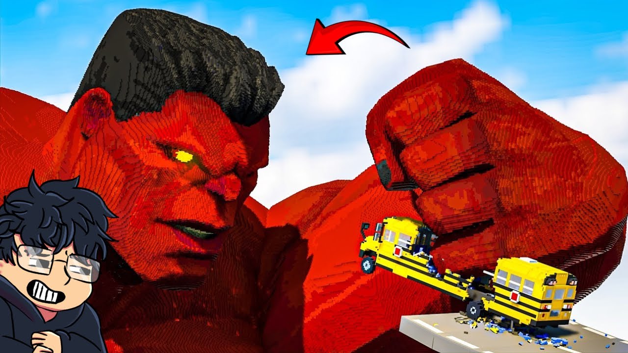 REACTING TO CAR VS RED HULK IN REAL LIFE !!