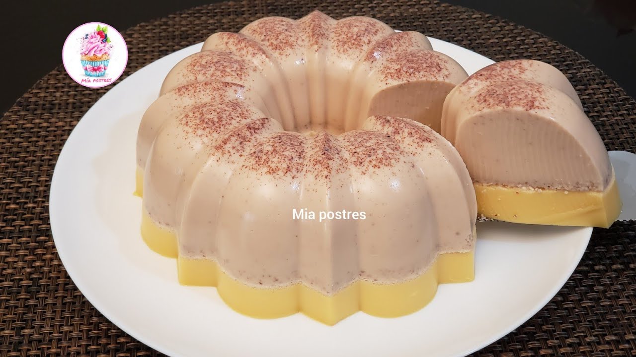 GELATINA DE NUEZ Y VAINILLA  GELATINA COMBINADA / deliciosa