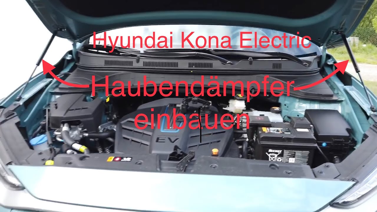 Hyundai Kona Electric Haubendämpfer-Einbau