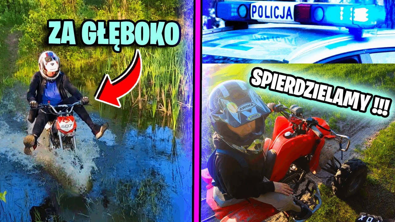 Bashan 200 vs XTR 125 / Ucieczka przed POLICJĄ !? / Przejazd przez STAW