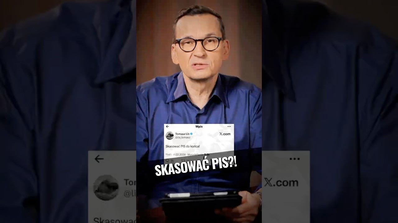 Tomasz Lis: &bdquo;Skasować PiS&rdquo;. Morawiecki odpowiada