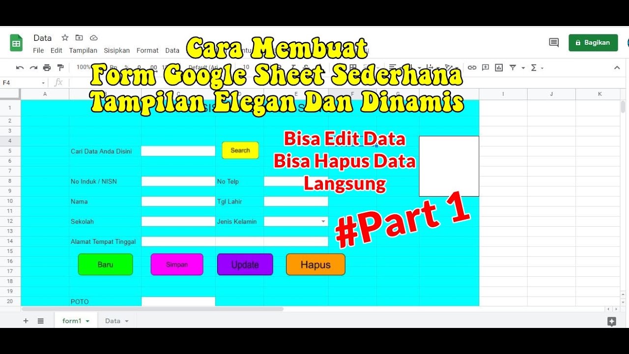 Cara Membuat Form Sederhana Dari Google Sheet - Google AppScript Spreadsheet