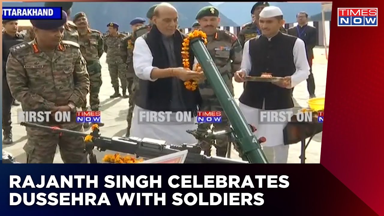 Defence Minister Rajnath Singh Celebrates Dussehra With Soldiers In Uttarakhand | English News