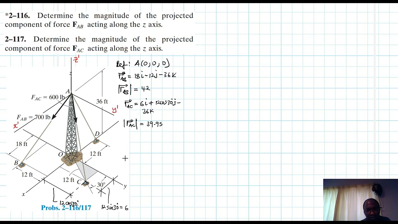 2–116, 2–117 Force Vector (Chapter 2: Hibbeler Statics) Benam Academy