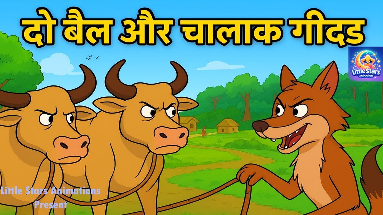 दो बैल और चालाक गीदड़ | पंचतंत्र की नई कहानी | Moral Story in Hindi | Panchtantra Kahani
