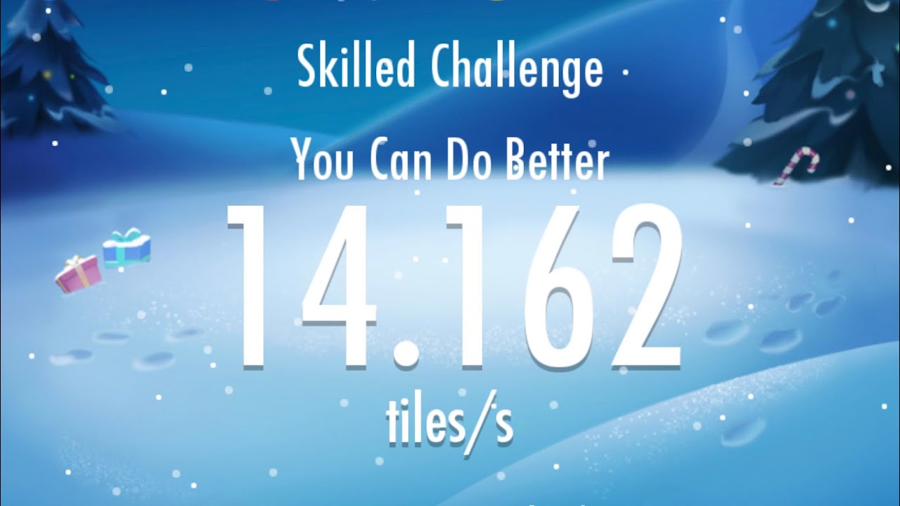 Piano Tiles 2 - Skilled Challenge 14.162 tps no pause, LEGENDARY 2nd World Record!!!