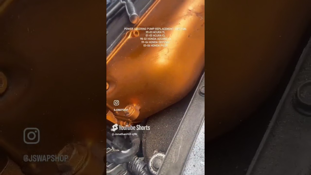 Power Steering Pump Replacement Tips 99-03 Acura TL