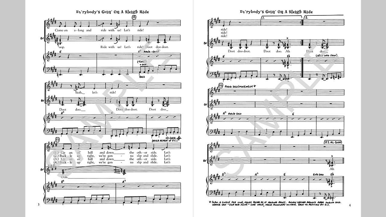 Ev'rybody's Goin' On A Sleigh Ride - MusicK8.com Singles Reproducible Kit