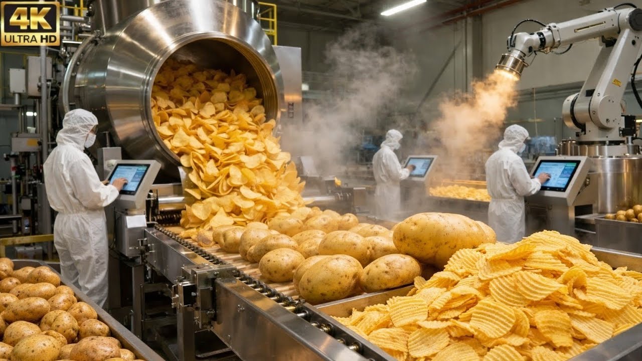Inside a Modern Chips Factory | How Wavy Chips Are Made (Full Process)