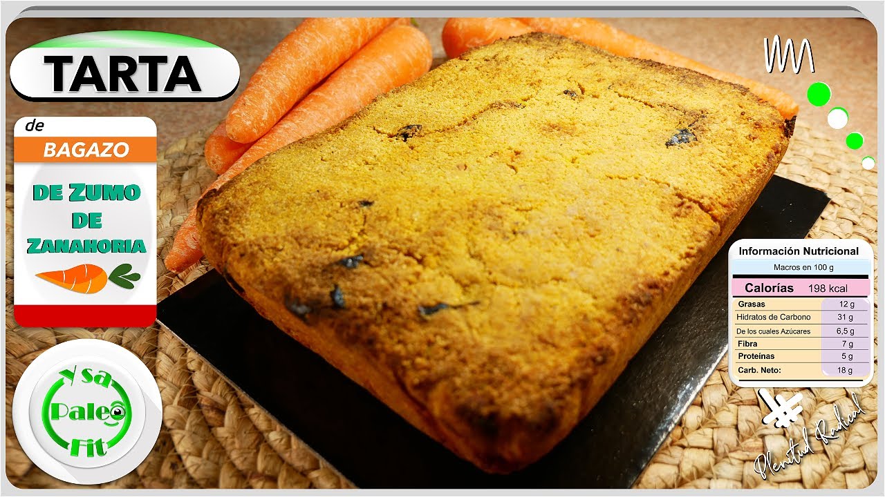 No deseches el bagazo del zumo de 🥕 Sácale provecho | TARTA rica en Fibra, Sin AZÚCAR ni GLUTEN