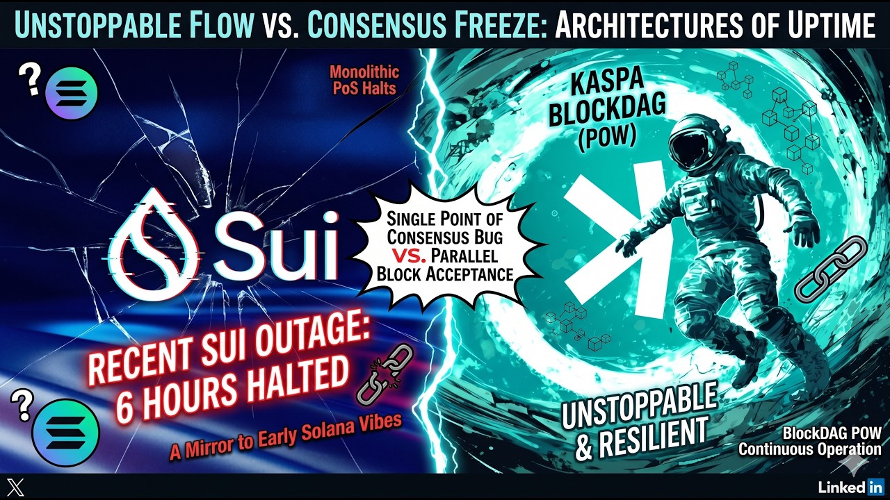 🚨Разбор 6-часового сбоя SUI и ВАЖНЫЙ СИГНАЛ ПО SUI + ✅Почему BlockDAG вроде Kaspa никогда не оста...