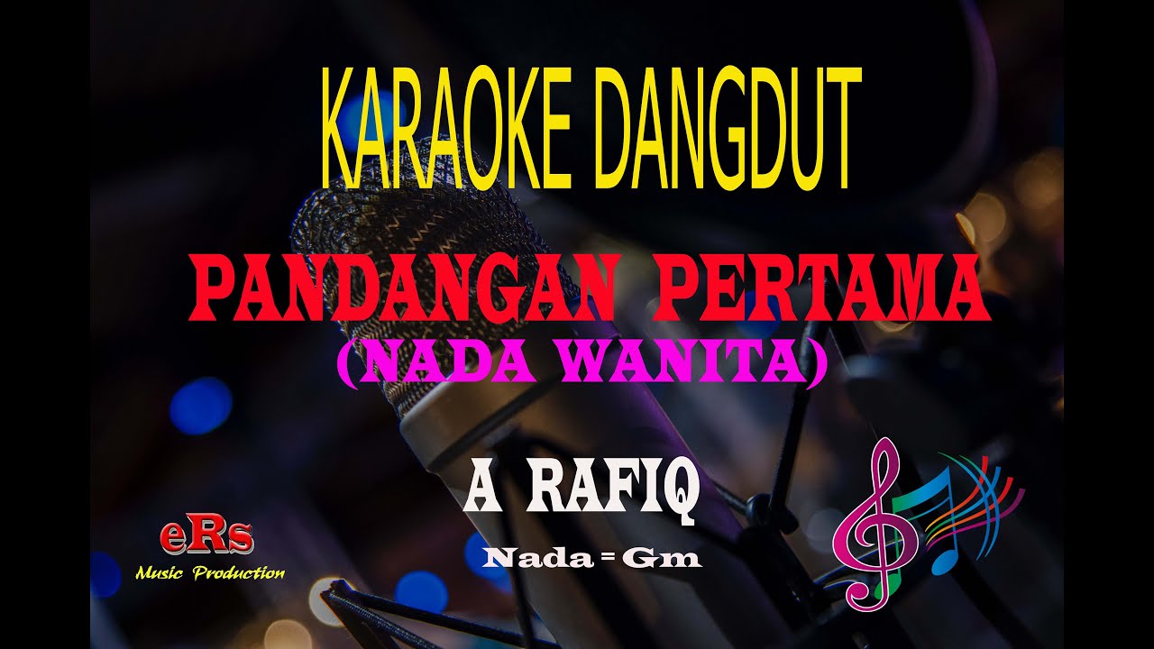 Karaoke Pandangan Pertama Nada Wanita - A Rafiq (Karaoke Dangdut Tanpa Vocal)