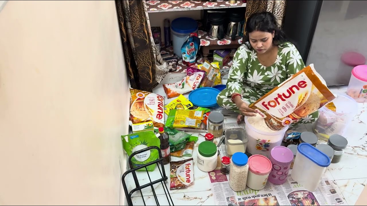 Monthly Grocery Shopping Day 🛒 | Kitchen Cleaning & Organization ✨ | Busy Mom Daily Routine Vlog 👩‍🍳