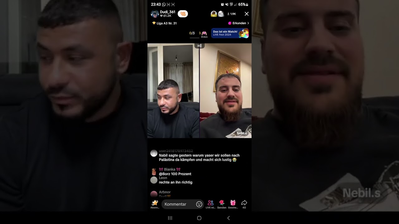 ‼️DUDI361 konfrontiert NABIL SAADO über Falastin und YASSER ABOU CHAKER ‼️PAPAKRALLE im chat‼️