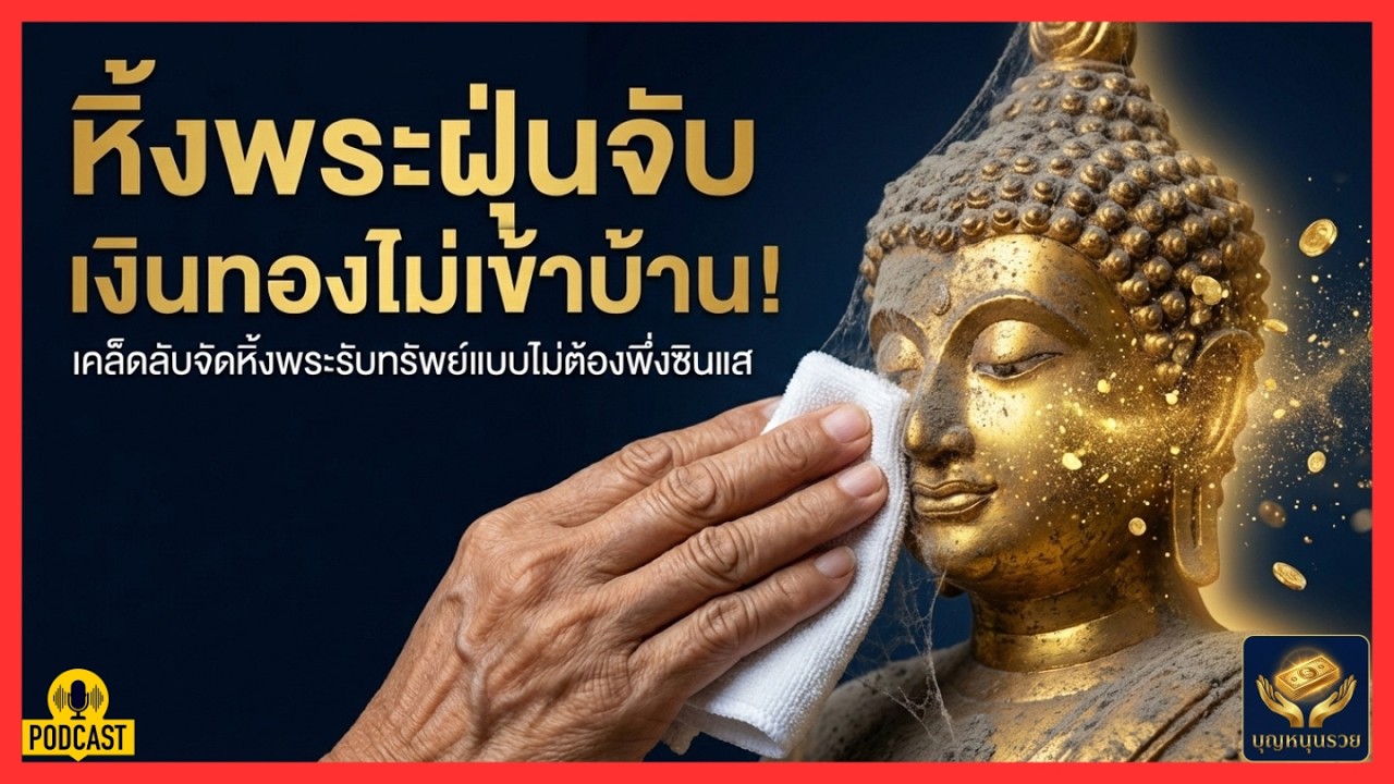 หิ้งพระฝุ่นจับระวังเงินฝืด! วิธีจัดหิ้งพระเรียกทรัพย์รับโชค เปลี่ยนน้ำถวายพระพลิกชีวิต | บุญหนุนรวย