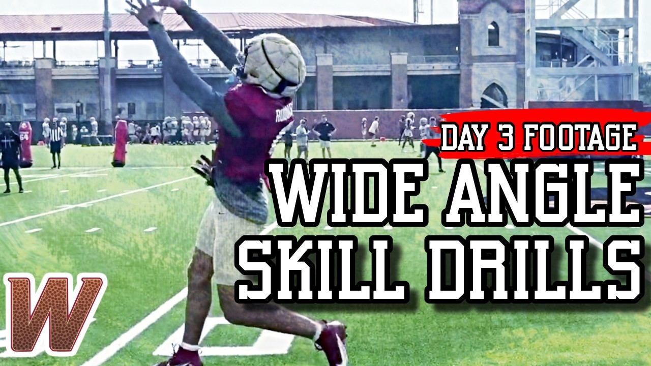 ALTERNATE ANGLE | skill drills | FSU Football preseason practice | Warchant TV