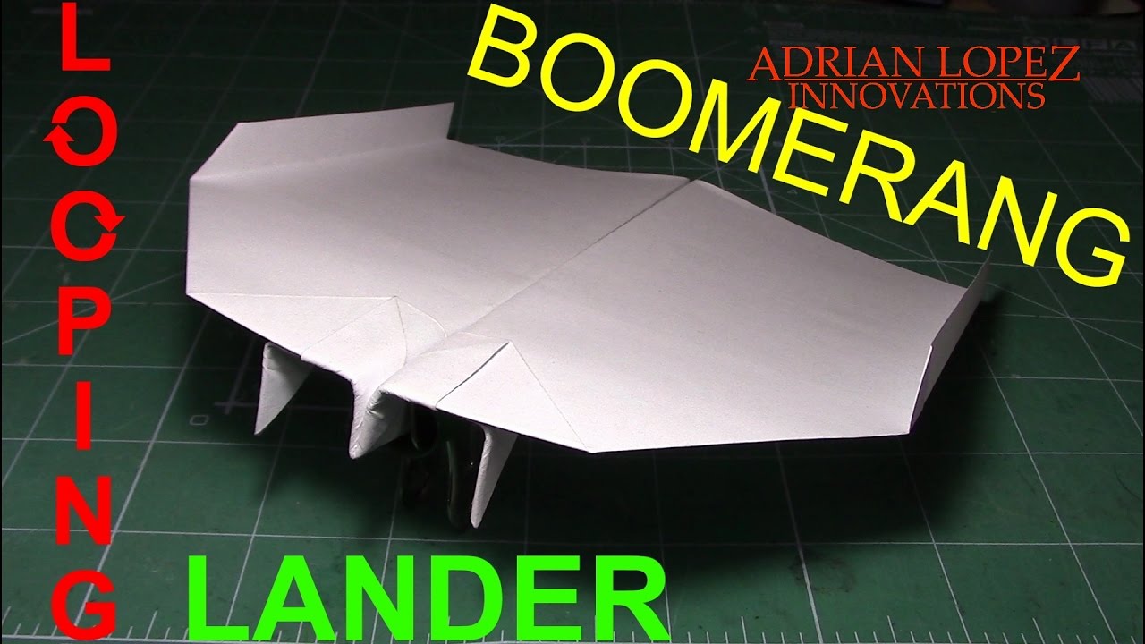 How To Make an Easy Boomerang Paper Airplane, BEST paper planes in the world