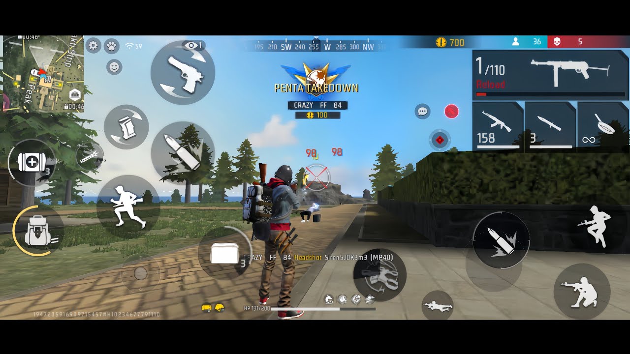 free fire 🔥🔥 MP40 king 👑❓