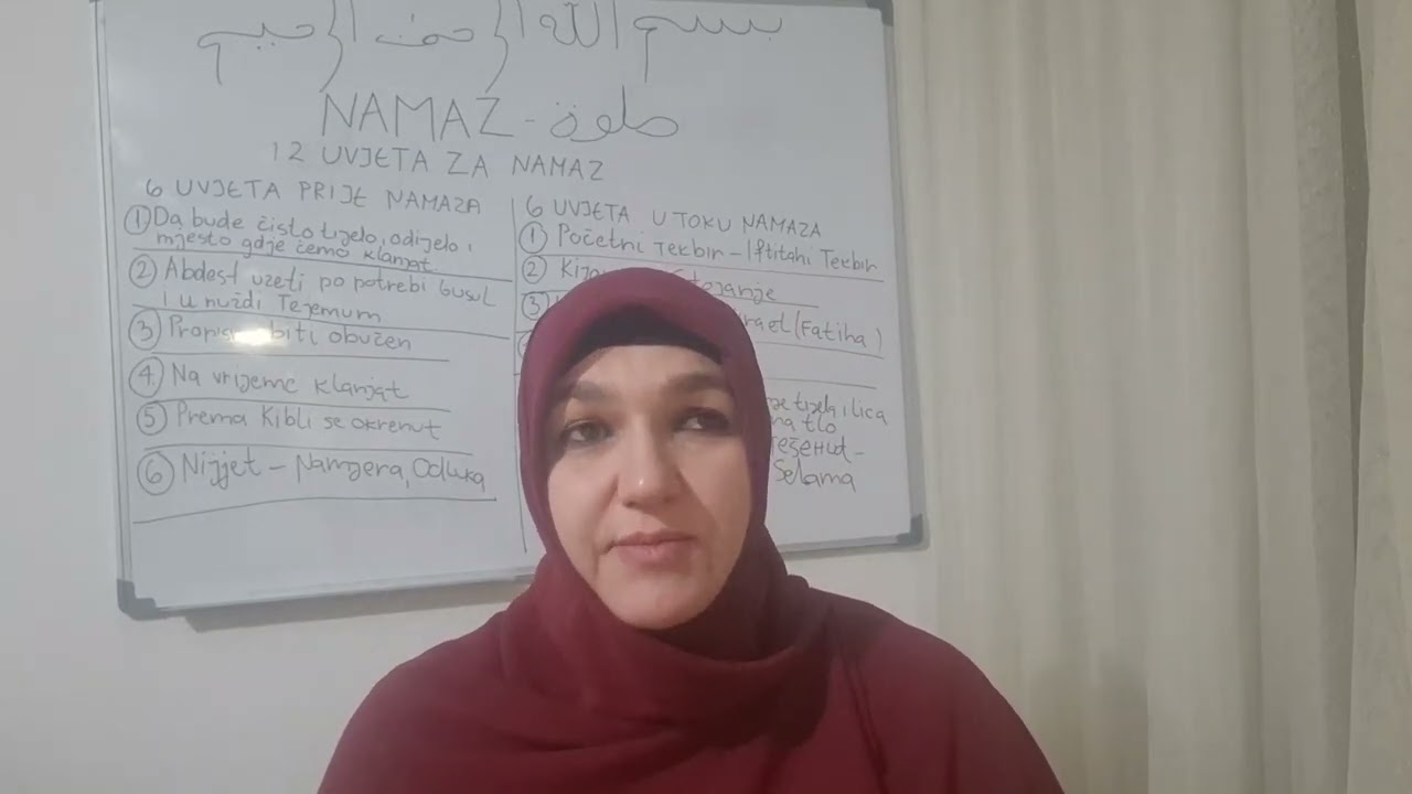 1. NAMAZ  صلوة - Stub vjere  - DA BUDE ČISTO TIJELO, ODIJELO I MJESTO GDJE ĆEMO KLANJAT
