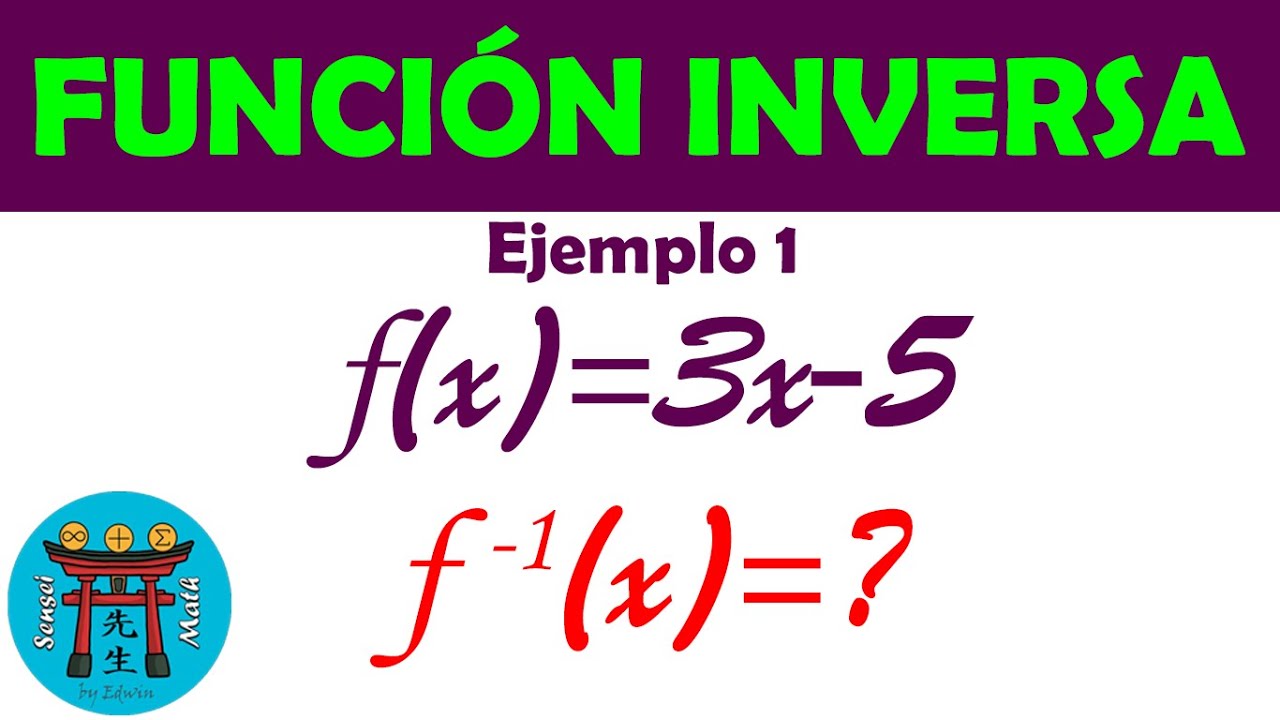 Función inversa | Ejemplo 1