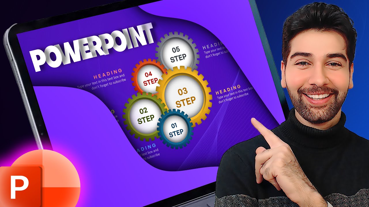 Designing Infographic Slide and Animated Waves, Step by Step in PowerPoint