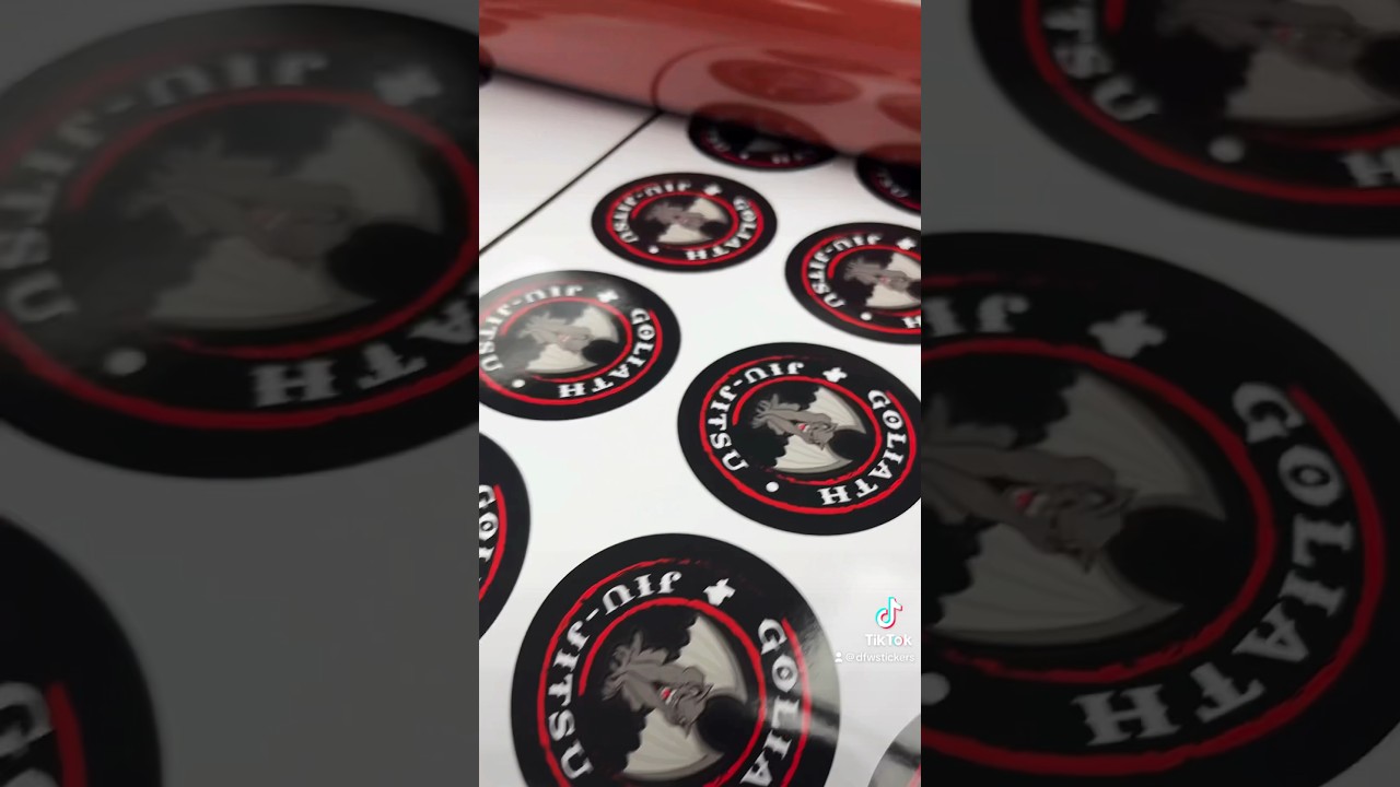How we make full color vinyl stickers. Print / laminate / cut / ship for free! #custom #stickers