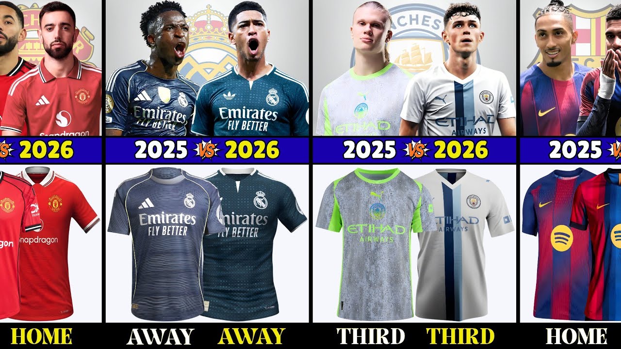 2025 vs 2026 European Best Clubs Kits  Official vs Leaked