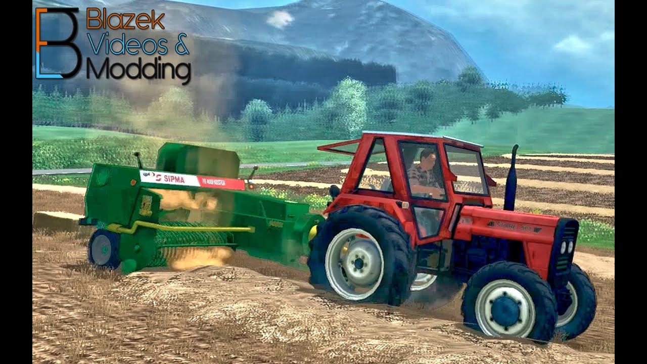 Balling small square bales in UTH v5 map [ South-east Slovenia - dolenjska ]