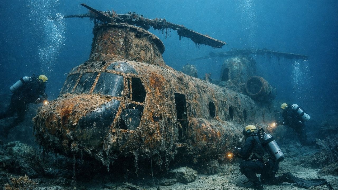 “A CH-47 Chinook Buried In Rust At The Bottom of the Deep Sea — A Complete Ground Up Restoration!”