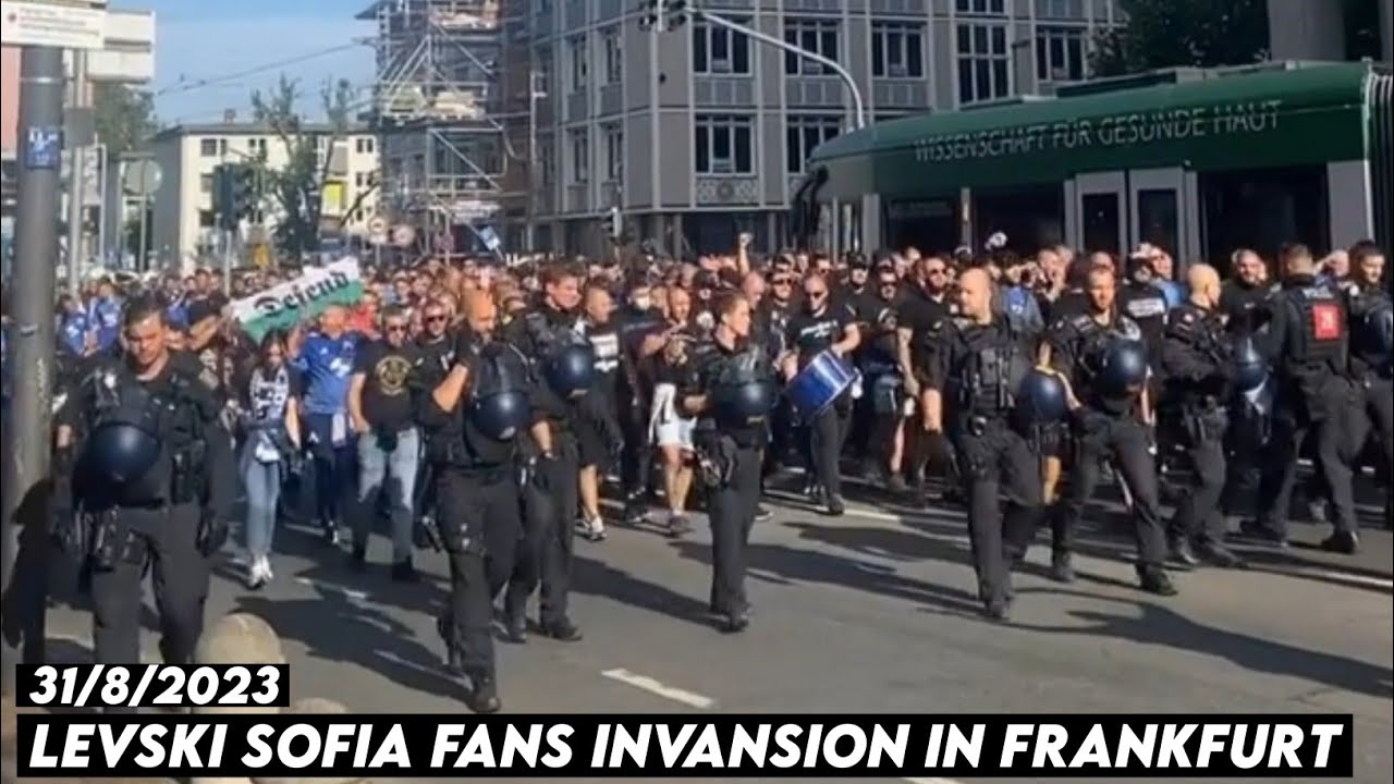 LEVSKI SOFIA FANS INVANSION IN FRANKFURT || Eintracht Frankfurt vs Levski Sofia 31/8/2023