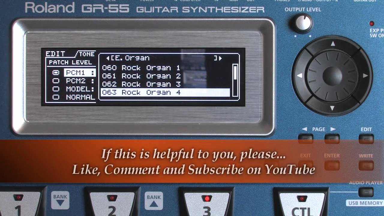 Organ Sounds - Roland GR-55 Guitar Synthesizer