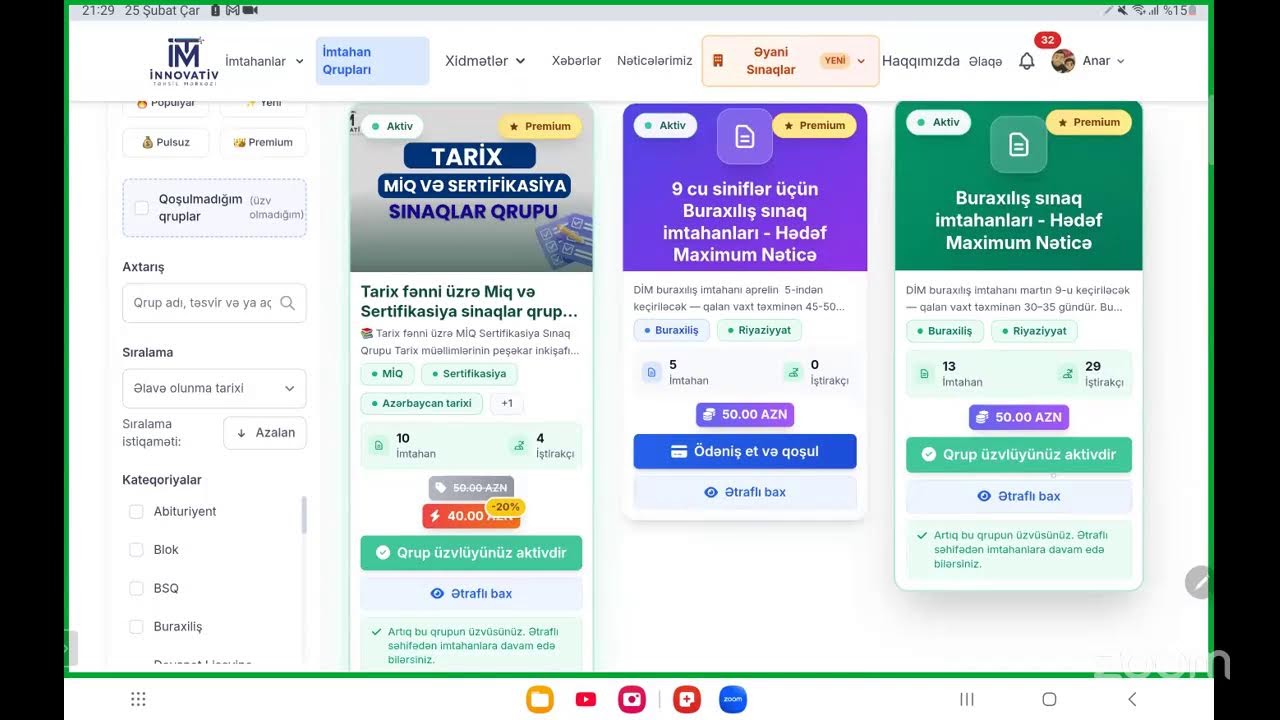 Riyaziyyatdan ümumi sınaq imtahanı 1 . MİQ VƏ SERTİFİKASİYA ÜÇÜN. 2026