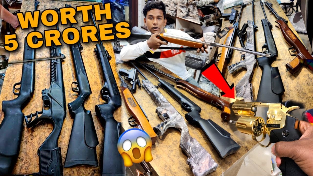India's Biggest REAL GUNS COLLECTION - Worth 5 CRORES😱 [ PUBG Wali Guns, Pistols,Riffles, Desi Kata]