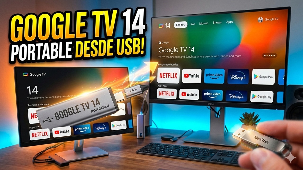 Google TV 14 🔥 USB Bootable para PC 🚀 Guía Completa