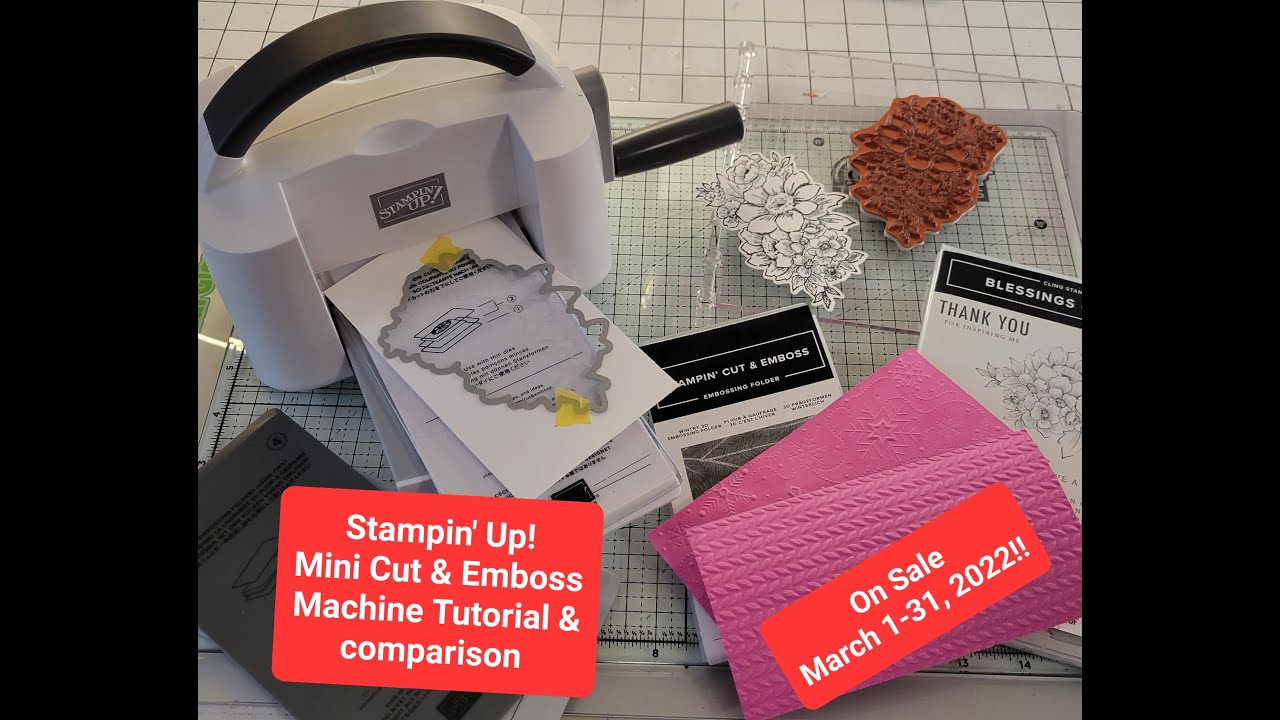 Stampin' Up! Mini Cut & Emboss Machine Tutorial #StampinUp #MiniCutEmboss #Tutorial