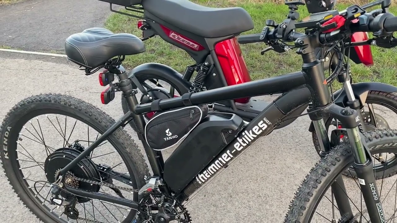 Comparing Both #EskutaSX250 and the Custom 1000watt #Ebike which is my Brothers bike I bought him.