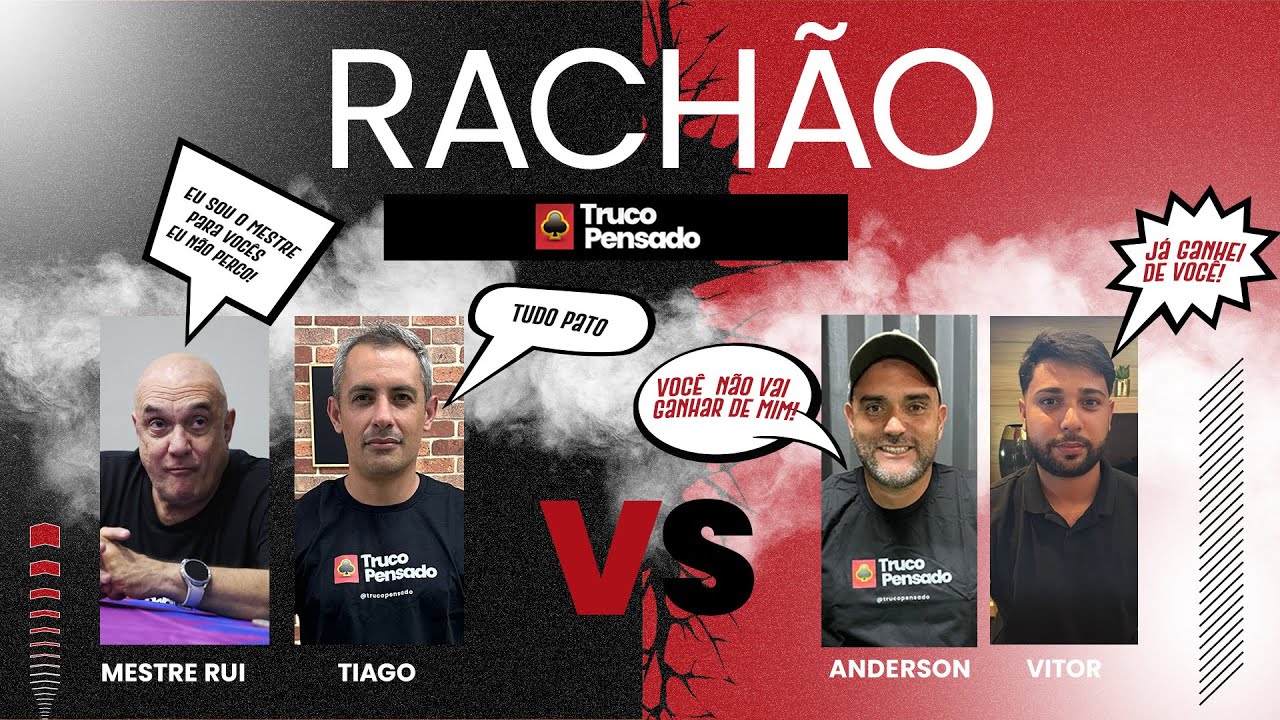 Rachão Truco Pensado - Rui e Tiago VS Bruxo e Vitor