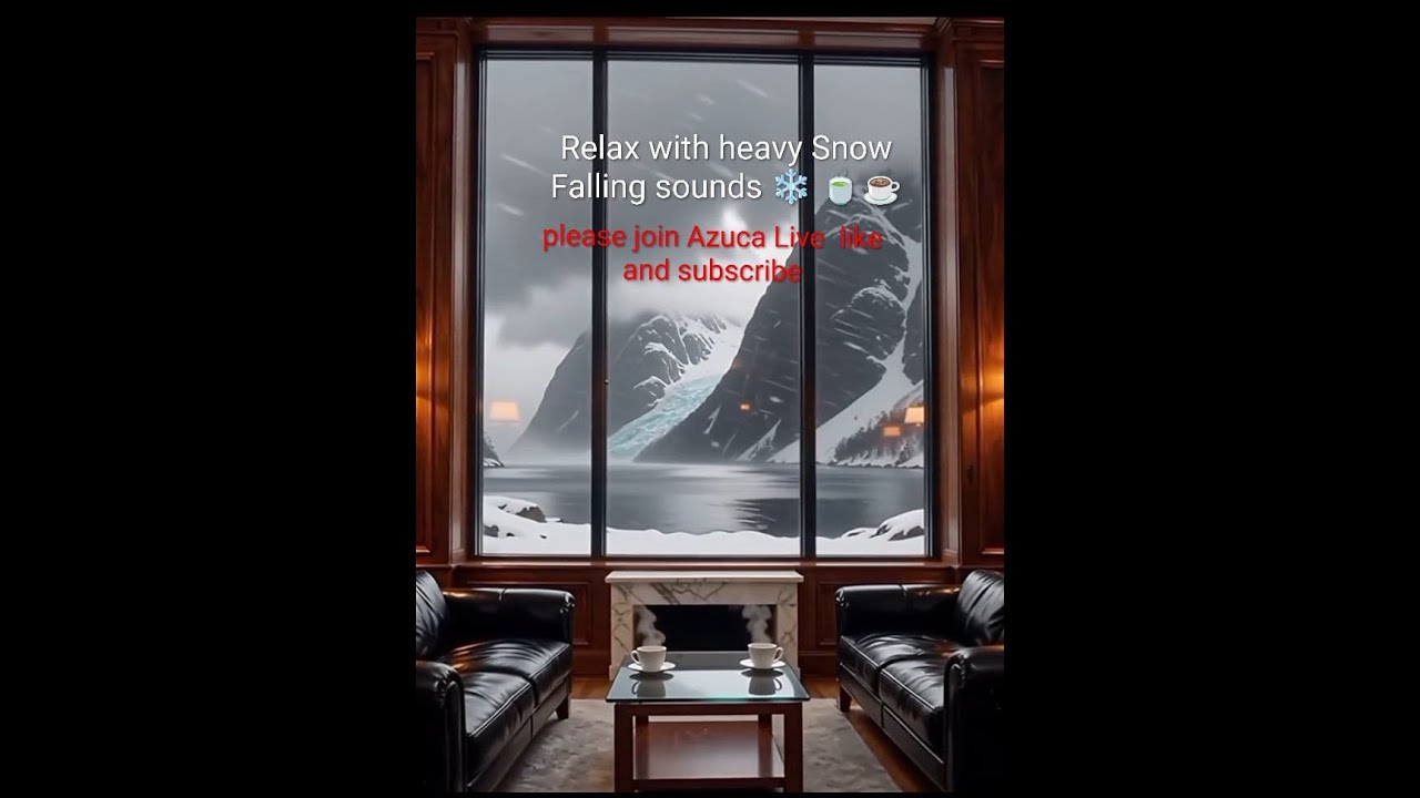 10 Hours Snow & wind Sounds for Deep Sleep , Study, Relaxation/Alps Cabin Window View 4k.