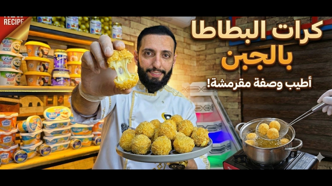 كرات البطاطس المقرمشة المحشية بالجبن 🧀 ألذ وأسهل وصفة ممكن تجربوها!