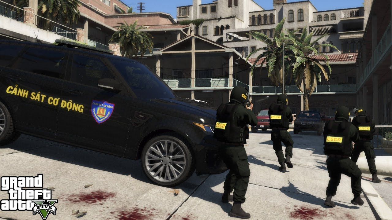 GTA 5 Cảnh Sát Cơ Động Tuần Tra Phát Hiện Nhóm Thanh Niên Đang 