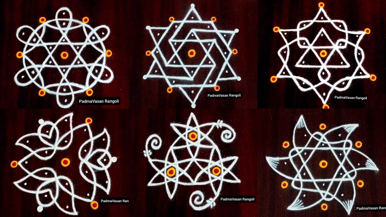 284. 6 Kutty Kolangal/Easy and Beautiful KambiKolam/BegginersRangoli /DailyKolam/ SimpleKambiKolam