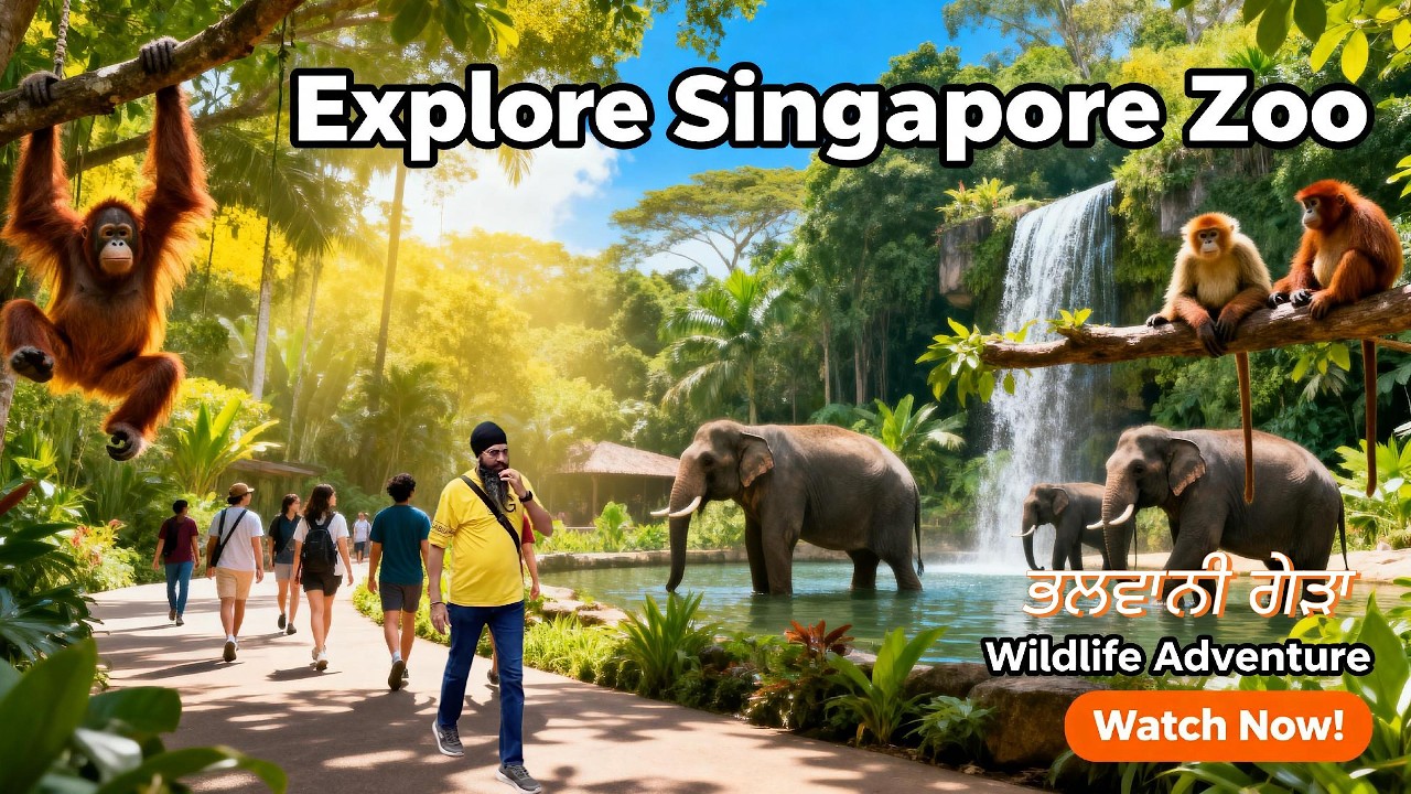 Singapore Zoo Punjabi Vlog | ਸਿੰਘਾਂ ਨੇ ਕੀਤੀ ਸਿੰਗਾਪੁਰ ਦੇ Zoo ਦੀ ਸੈਰ | Sikh In Singapore